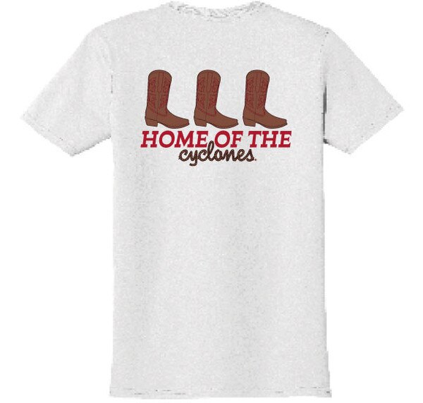 College House Cardinal Boot Trio White Short Sleeve T-Shirt back vendor image